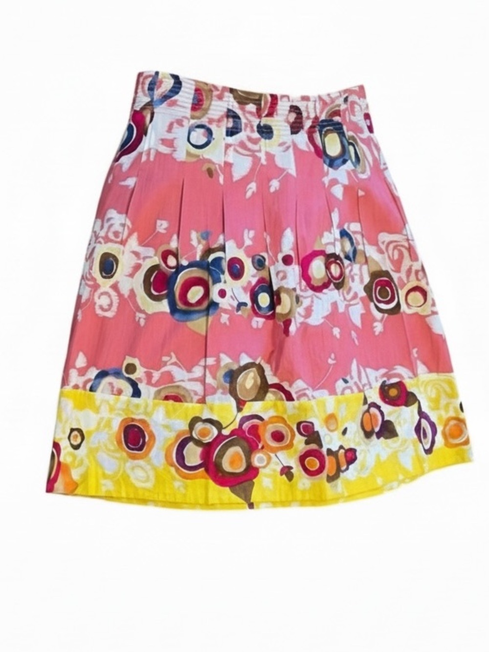 Bcbg Max Azria Floral Pleated Skirt Size 0